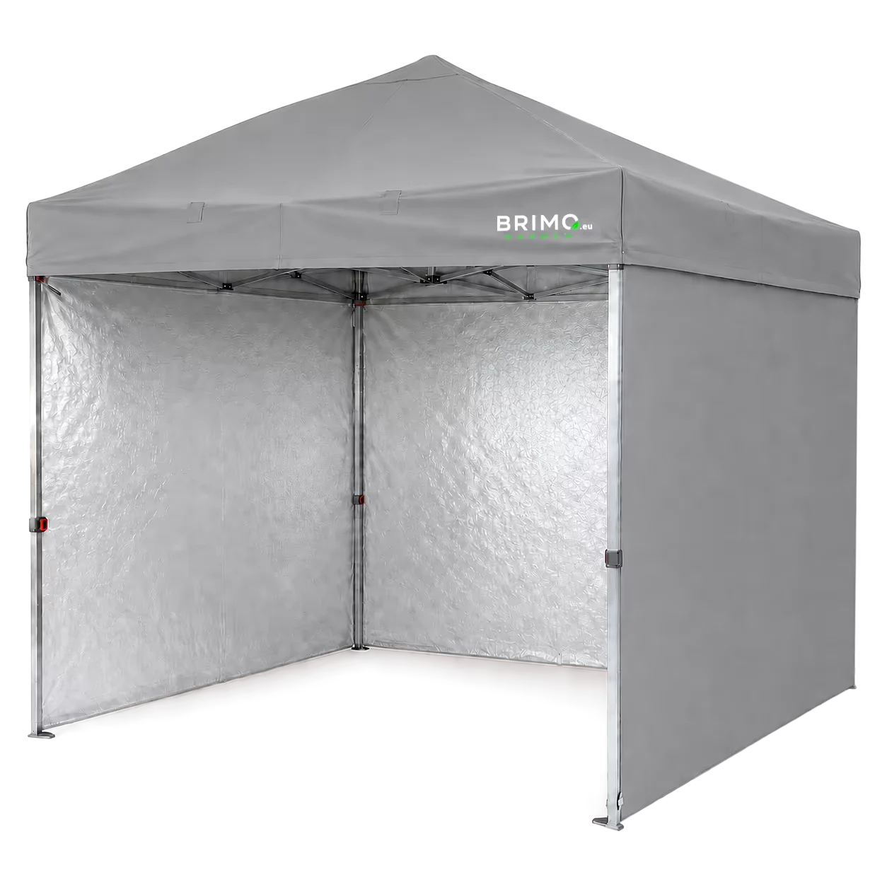 Grey BRIMO Garden folding tent 3 by 3 metres with three full walls